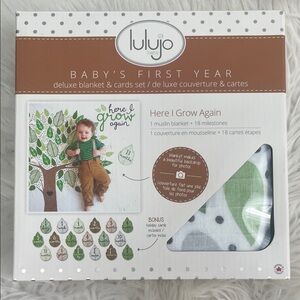 Lulujo Baby's First Year Blanket and Cards Set